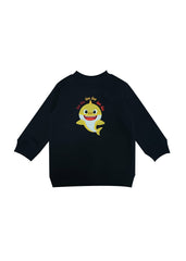 Baby Shark Embroidered Cotton Fleece Kids Sweatshirt Set - Shopbloom