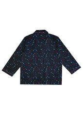 Lets Celebrate Print Cotton Flannel Long Sleeve Kid's Night Suit - Shopbloom