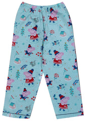 Peppa in Winters Christmas Print Long Sleeve Kids Night Suit - Shopbloom