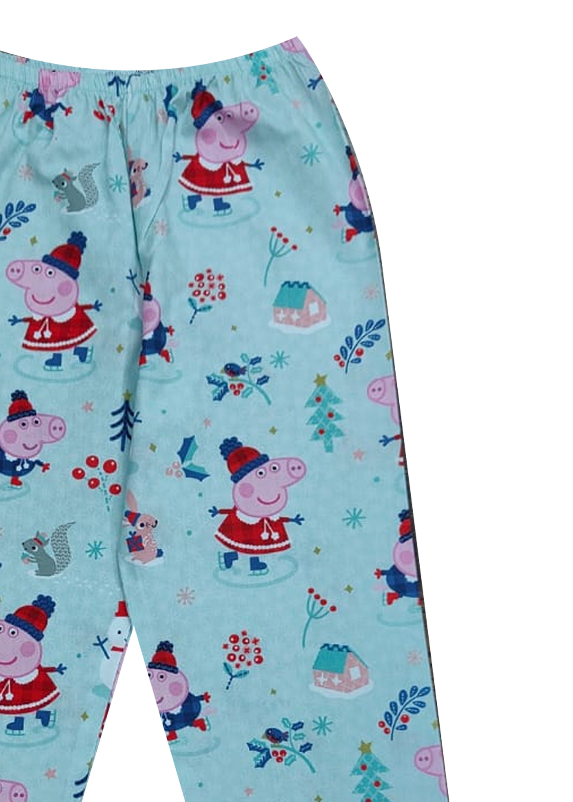 Peppa in Winters Christmas Print Long Sleeve Kids Night Suit - Shopbloom