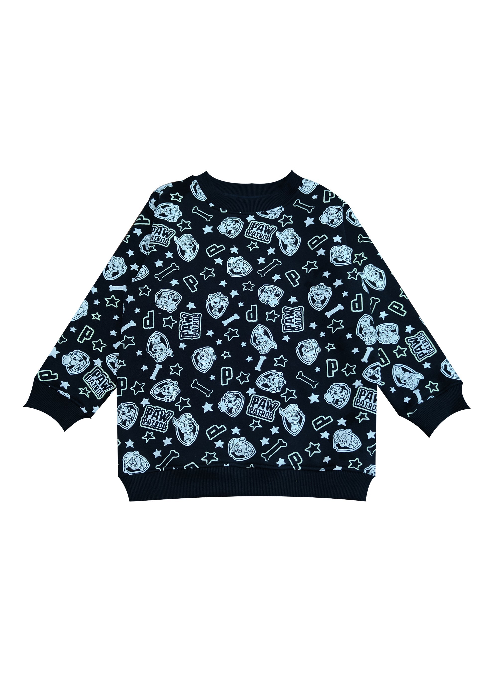 Paw Patrol Glow in the Dark Print Cotton Fleece Kids Sweatshirt Set - Shopbloom