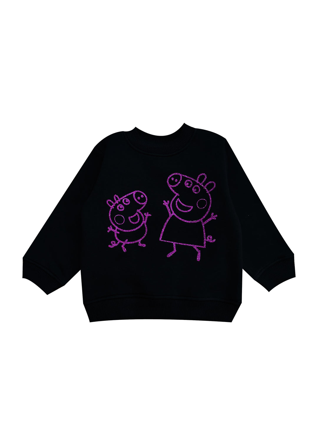 Peppa Pink Glitter Cotton Fleece Kids Sweatshirt Set - Shopbloom