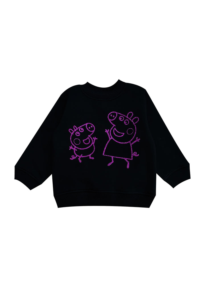 Peppa Pink Glitter Cotton Fleece Kids Sweatshirt Set - Shopbloom