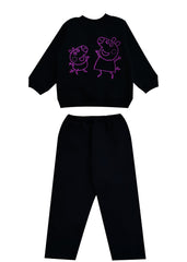 Peppa Pink Glitter Cotton Fleece Kids Sweatshirt Set - Shopbloom