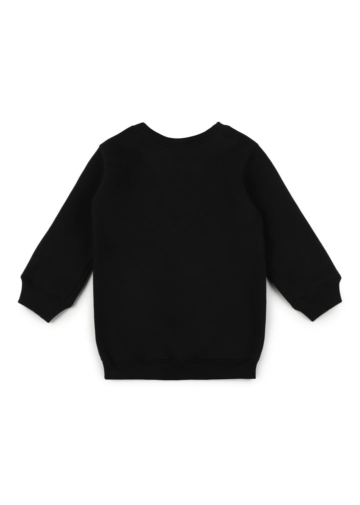 Peppa Pig Black Print Cotton Fleece Kids Sweatshirt Set - Shopbloom