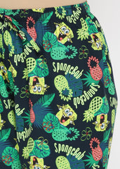 SpongeBob Vibrant Print Long Sleeve Women's Night Suit - Shopbloom
