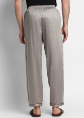 Ultra Soft Light Grey Modal Satin Men's Pyjama Bottoms - Shopbloom
