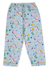 Peppa and George Print Long Sleeve Kids Night Suit - Shopbloom
