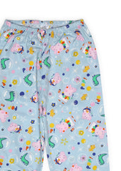 Peppa and George Print Long Sleeve Kids Night Suit - Shopbloom
