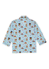 Paw Patrol Stripes Print Long Sleeve Kids Night Suit - Shopbloom
