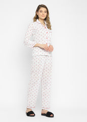 I Love My Bed Long Sleeve Women's Night Suit - Shopbloom