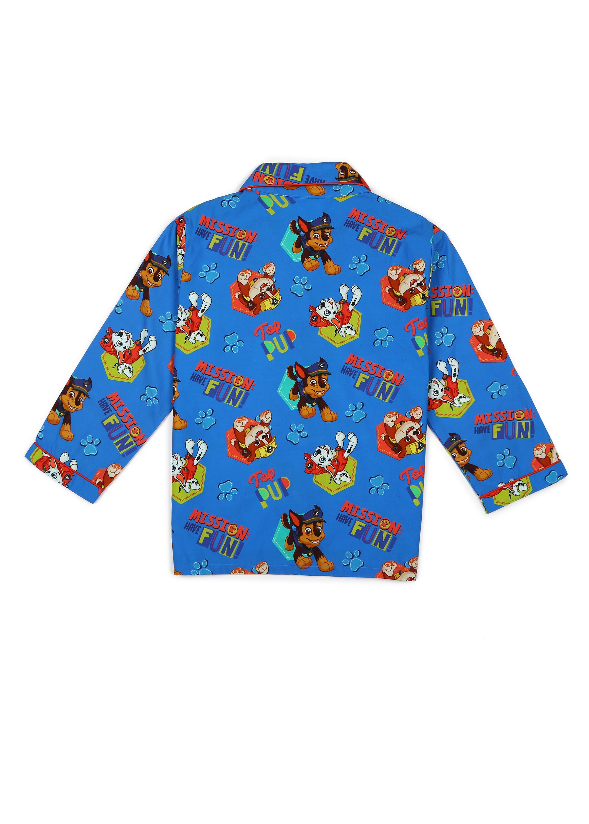 Paw Patrol Mission Print Long Sleeve Kids Night Suit - Shopbloom