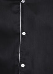 Ultra Soft Black Modal Satin Long Sleeve Men's Night Suit - Shopbloom