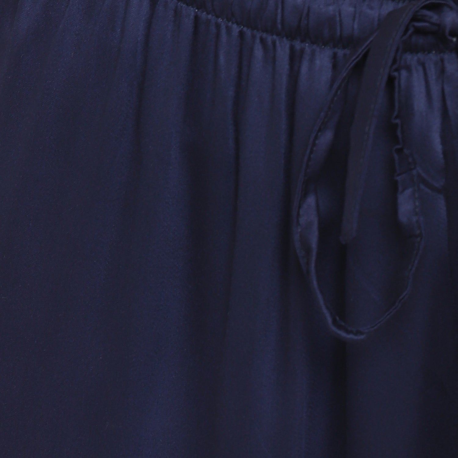 Ultra Soft Navy Modal Satin Long Sleeve Women's Night Suit - Shopbloom