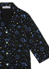 Glow in the Dark Space Print Long Sleeve Kids Night Suit - Shopbloom