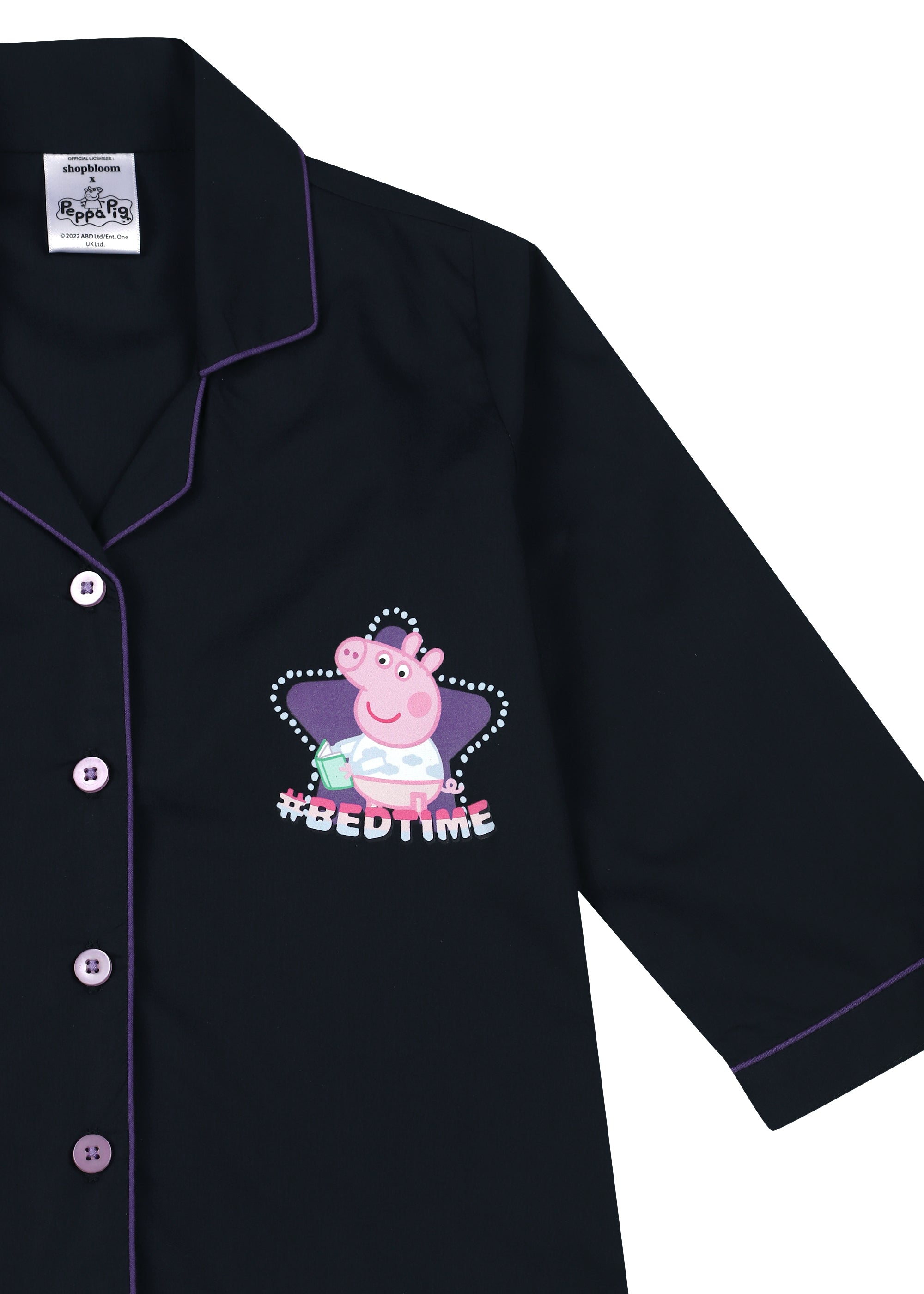 Peppa Pig Bedtime Print Long Sleeve Kids Night Suit - Shopbloom