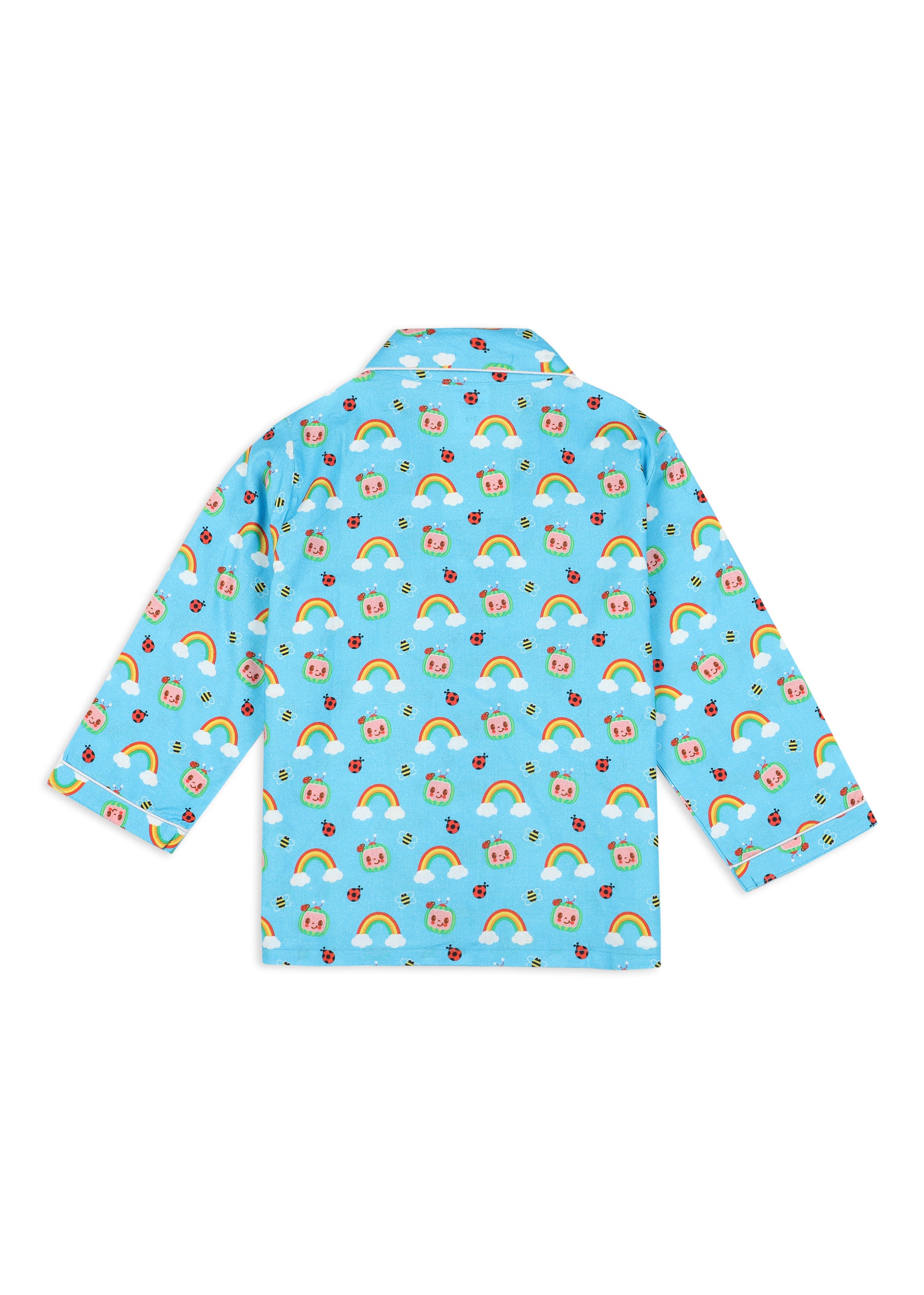 CoComelon Rainbow Print Long Sleeve Kids Night Suit - Shopbloom