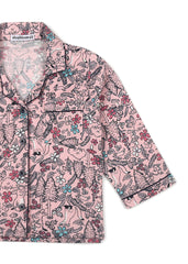 Mixed Garden Print Long Sleeve Kid's Night Suit - Shopbloom