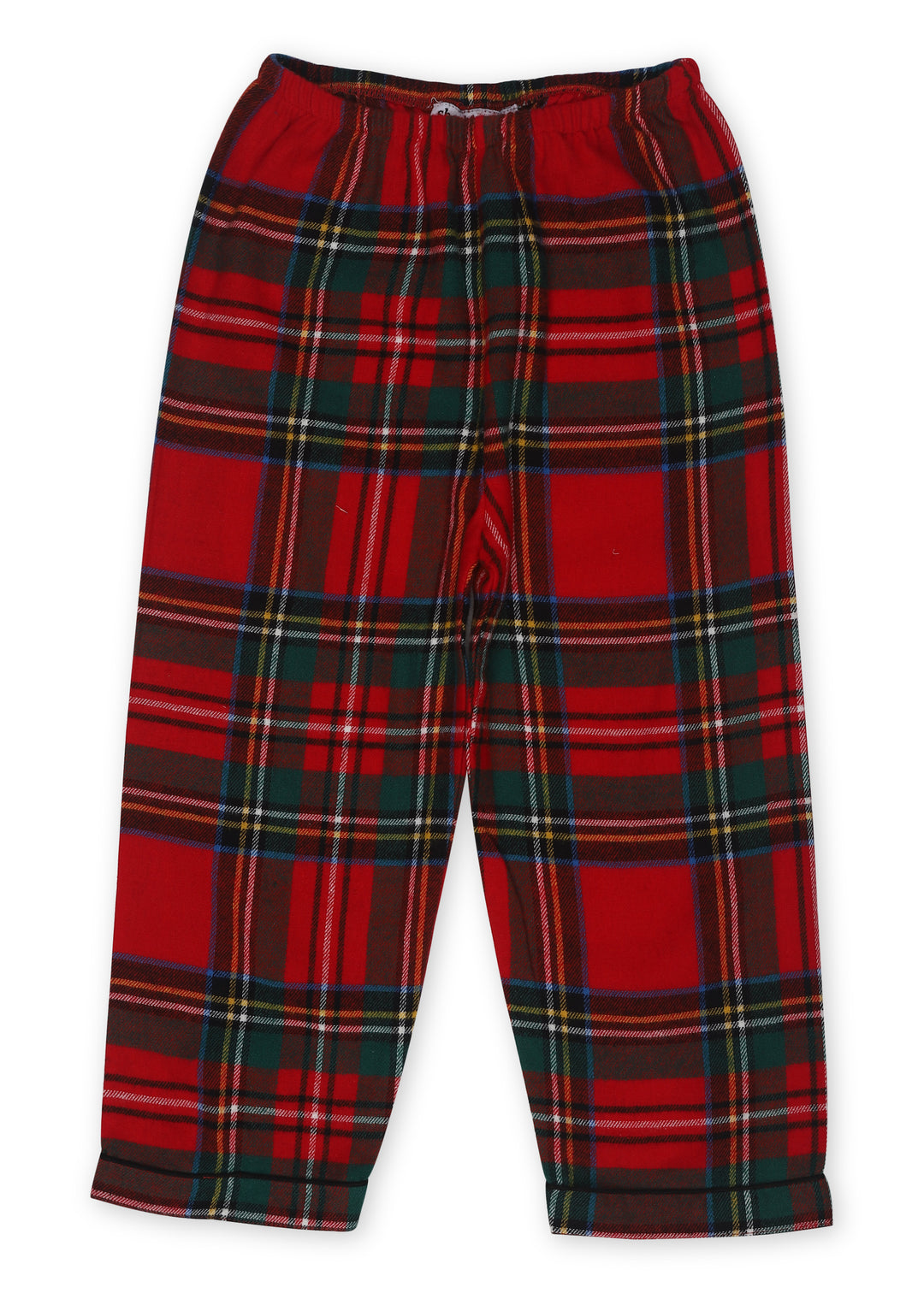 Red and Yellow Checkered Print Cotton Flannel Long Sleeve Kid's Night Suit - Shopbloom