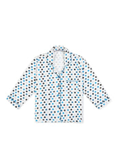 Star Print Cotton Flannel Long Sleeve Kid's Night Suit - Shopbloom