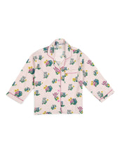 Sleepy Owl Print Cotton Flannel Long Sleeve Kid's Night Suit - Shopbloom