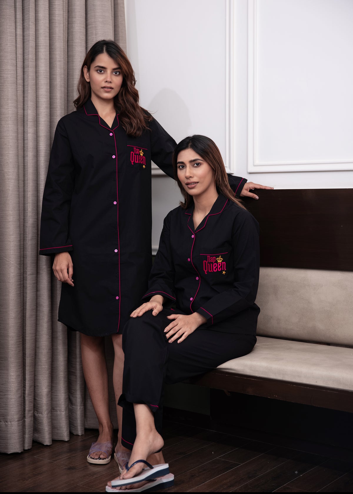 Nap Queen Long Sleeve Women's Night Suit - Shopbloom